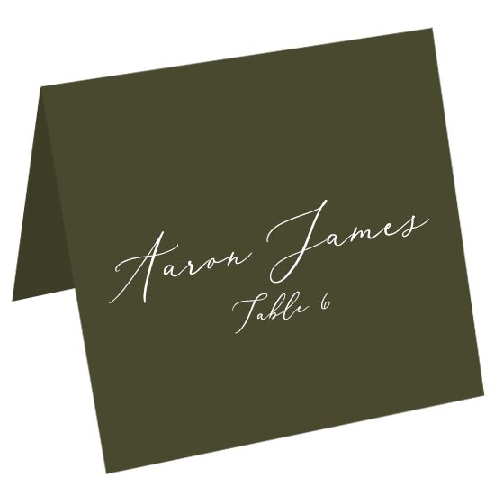 Forest Green Square Place Card - Gmund Colors Matt 111C