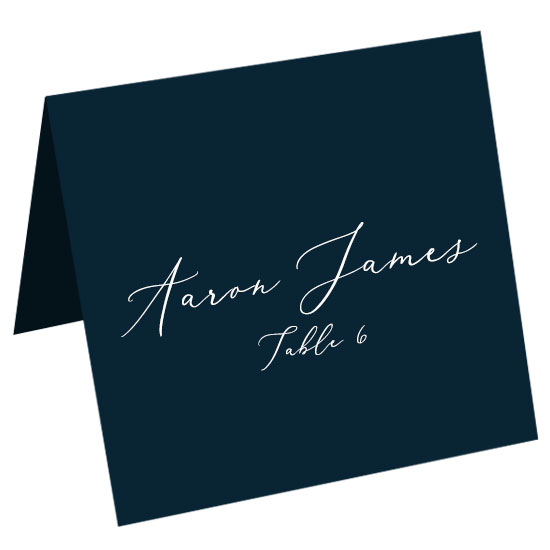 Dark Navy Blue Square Place Card - Gmund Colors Matt 111C