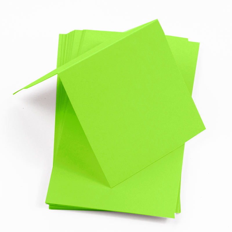 Leaf Green Square Place Card - Gmund Colors Matt 111C