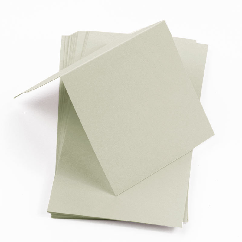 Light Moss Square Place Card - Gmund Colors Matt 111C