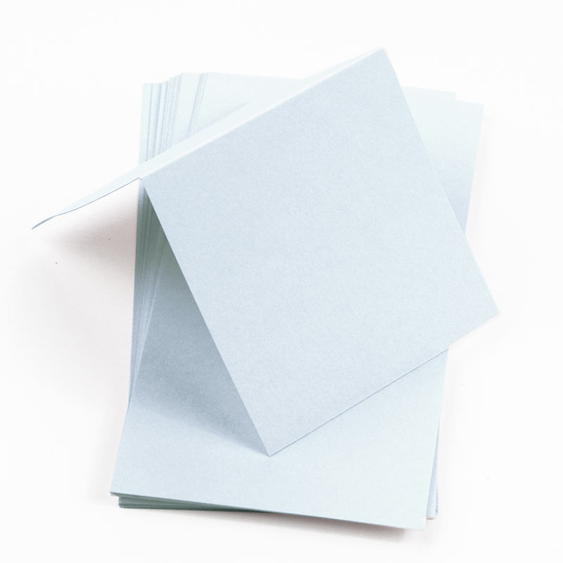 Light Sky Blue Square Place Card - Gmund Colors Matt 111C