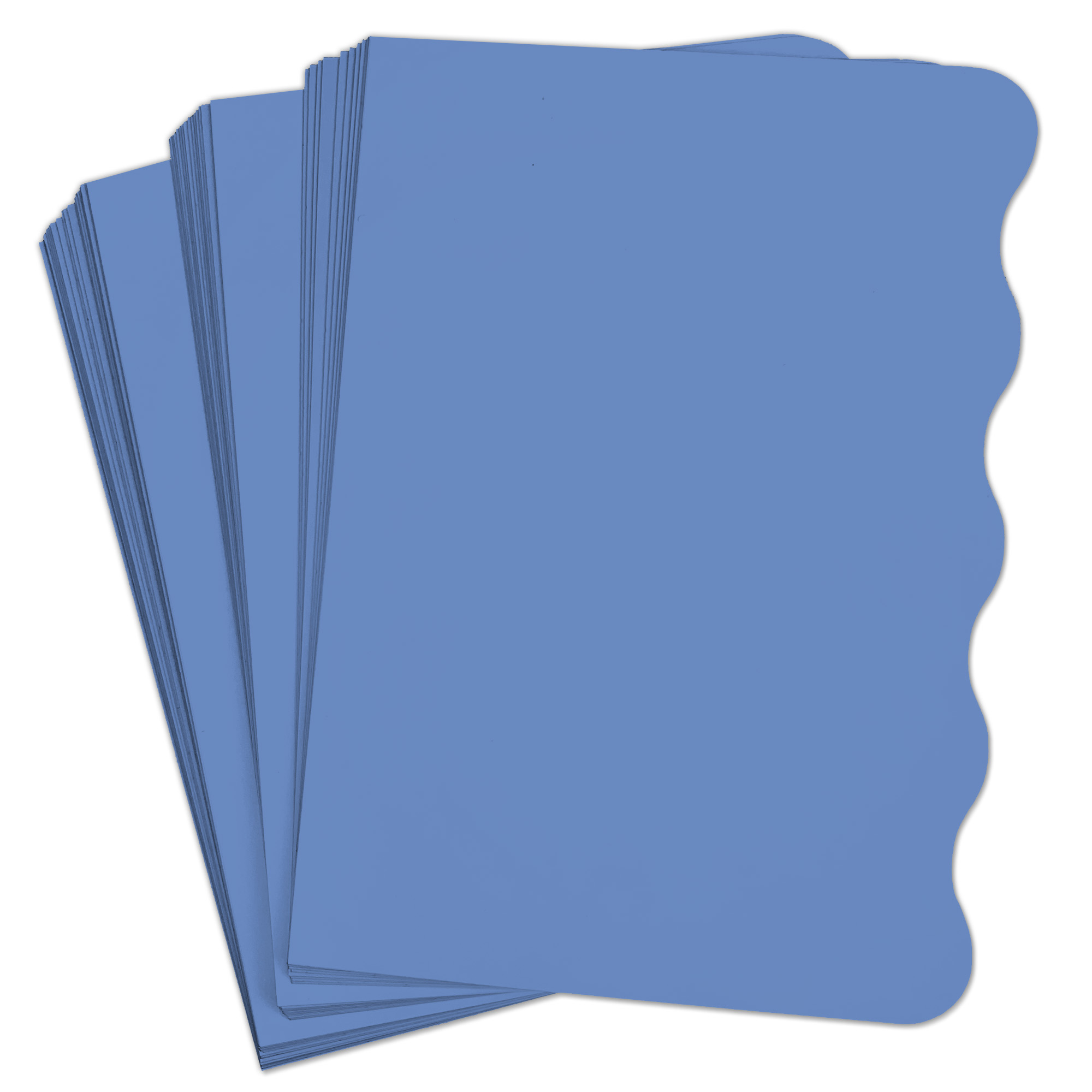 Cornflower Blue Side Wave Invitation Card - A2 Gmund Colors Matt 4 1/4 x 5 1/2 111C