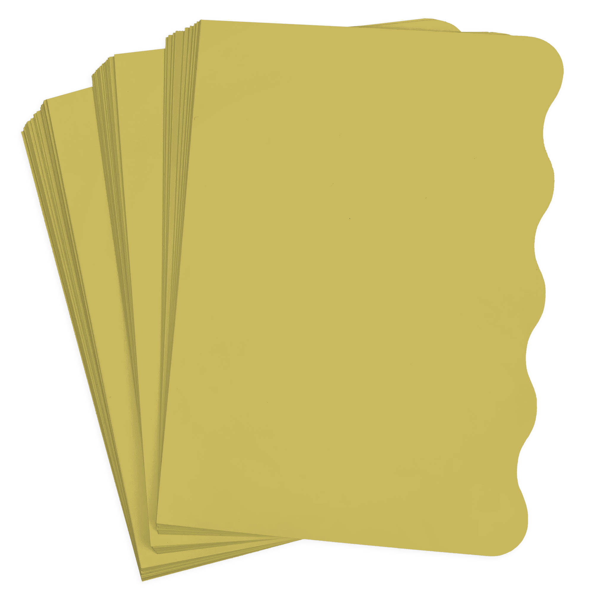 Chartreuse Side Wave Invitation Card - A2 Gmund Colors Matt 4 1/4 x 5 1/2 111C