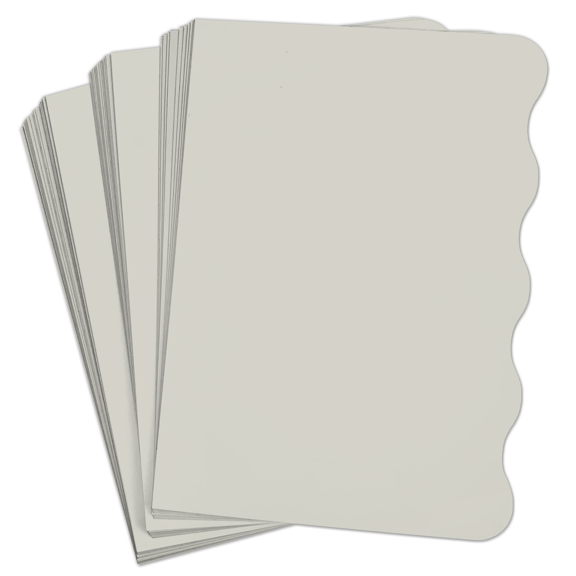 Neutral Gray Side Wave Invitation Card - A2 Gmund Colors Matt 4 1/4 x 5 1/2 111C