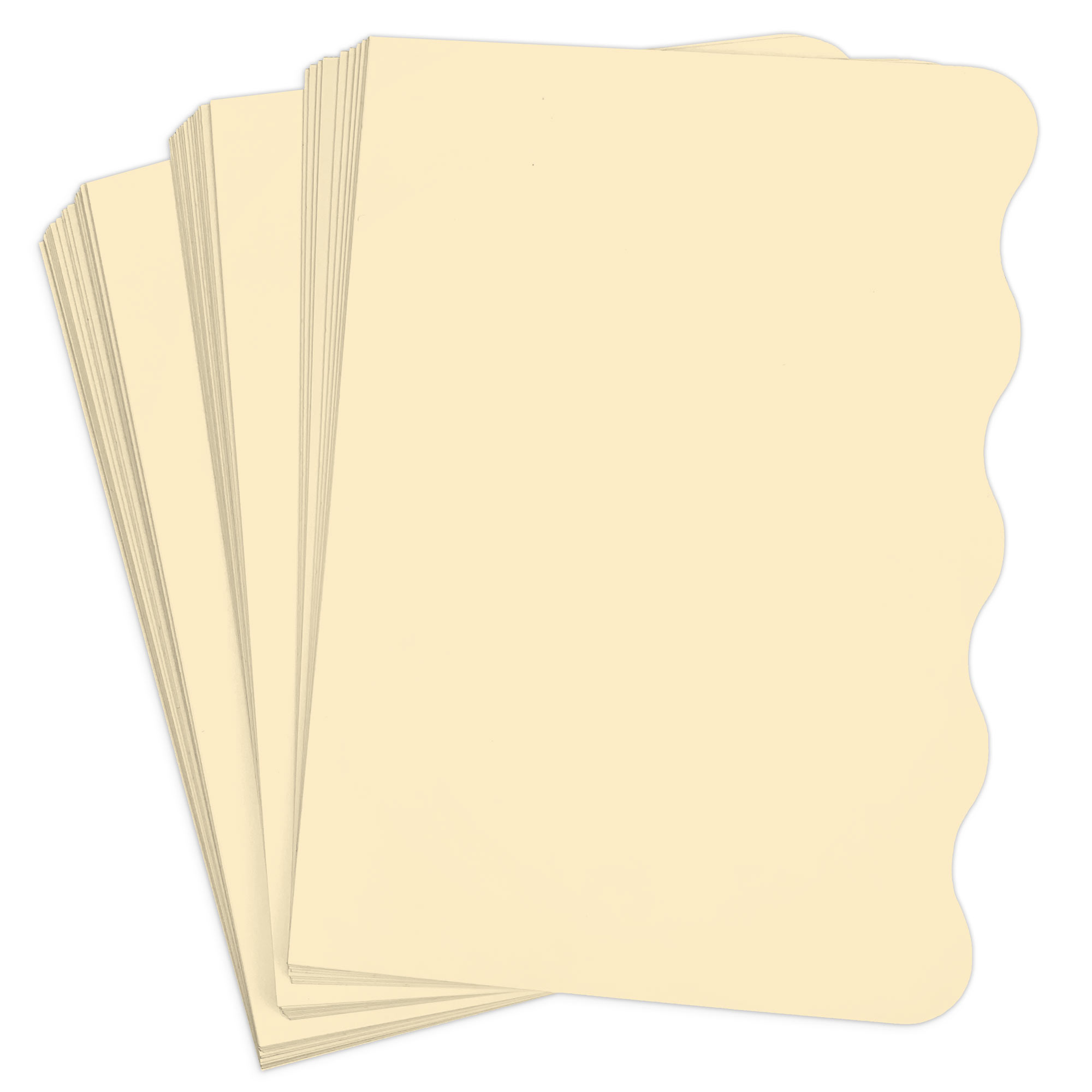 Antique Ivory Side Wave Invitation Card - A7 Gmund Colors Matt 5 x 7 111C