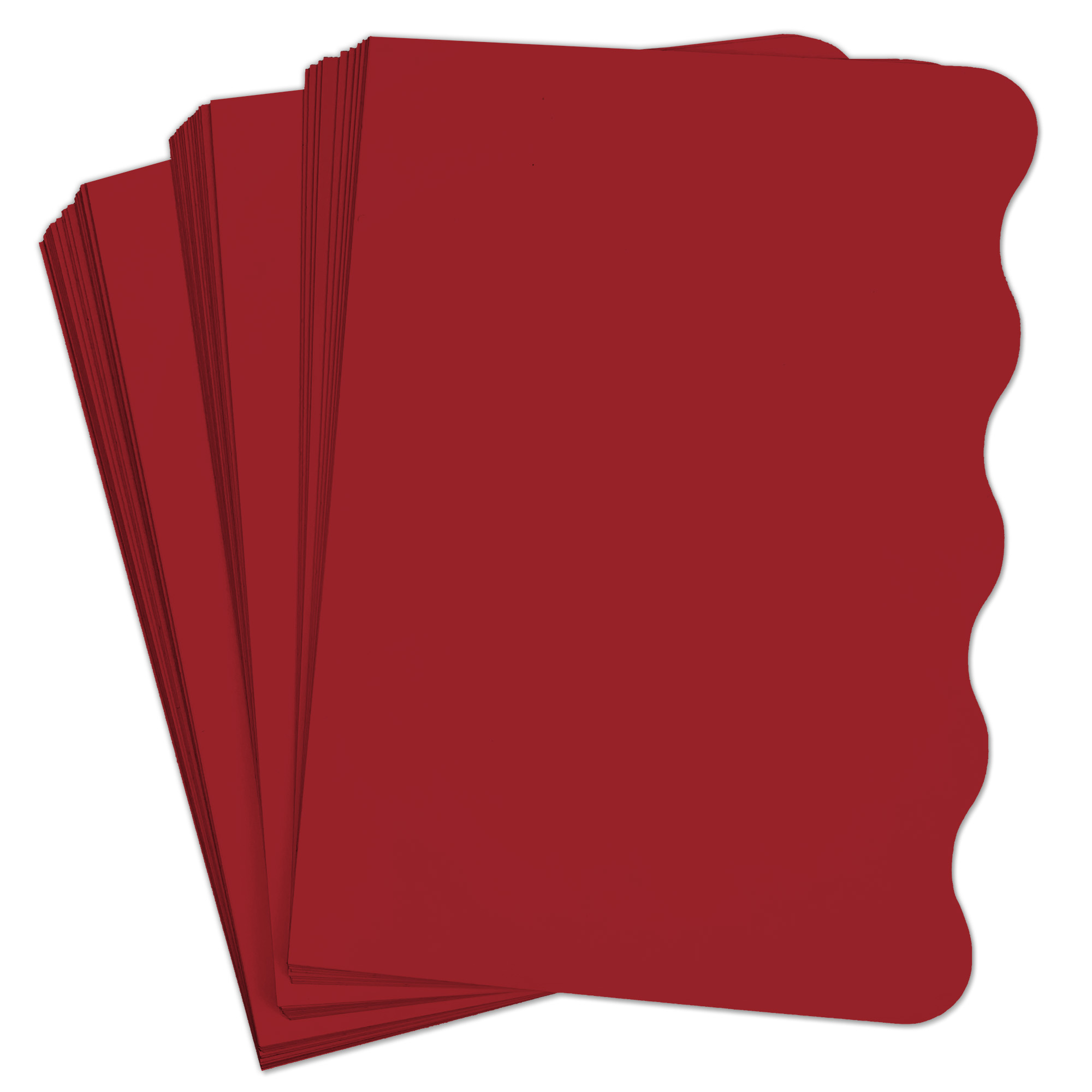 Deep Red Side Wave Invitation Card - A7 Gmund Colors Matt 5 x 7 111C