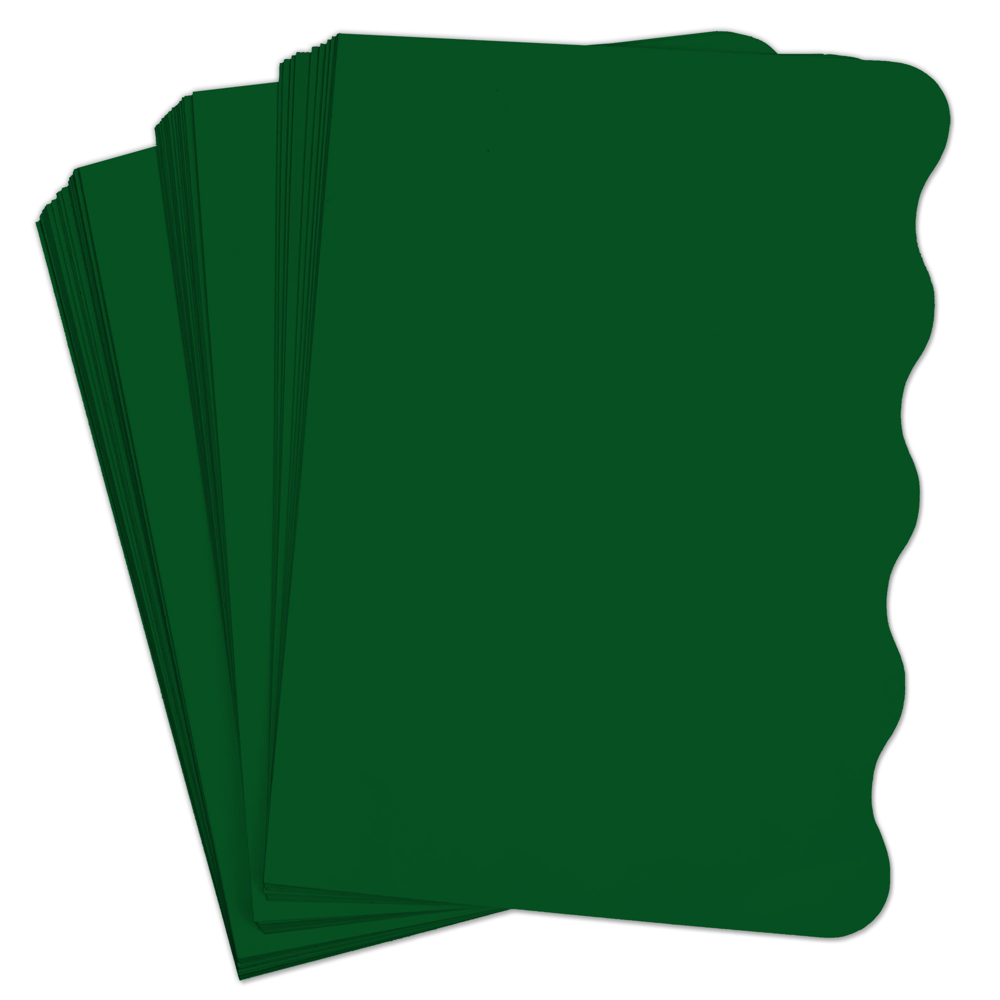 Emerald Green Side Wave Invitation Card - A7 Gmund Colors Matt 5 x 7 111C