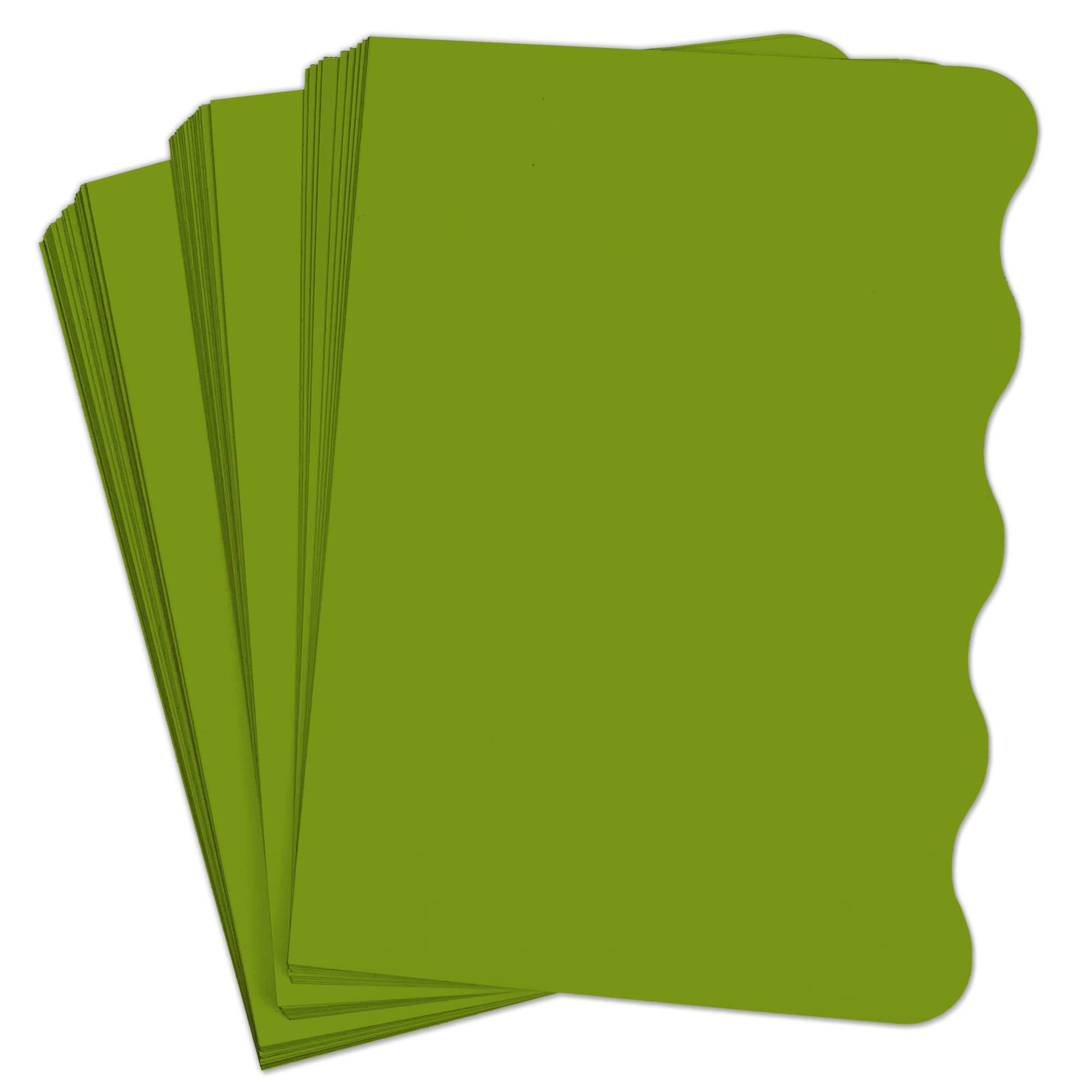 Grass Green Side Wave Invitation Card - A7 Gmund Colors Matt 5 x 7 111C