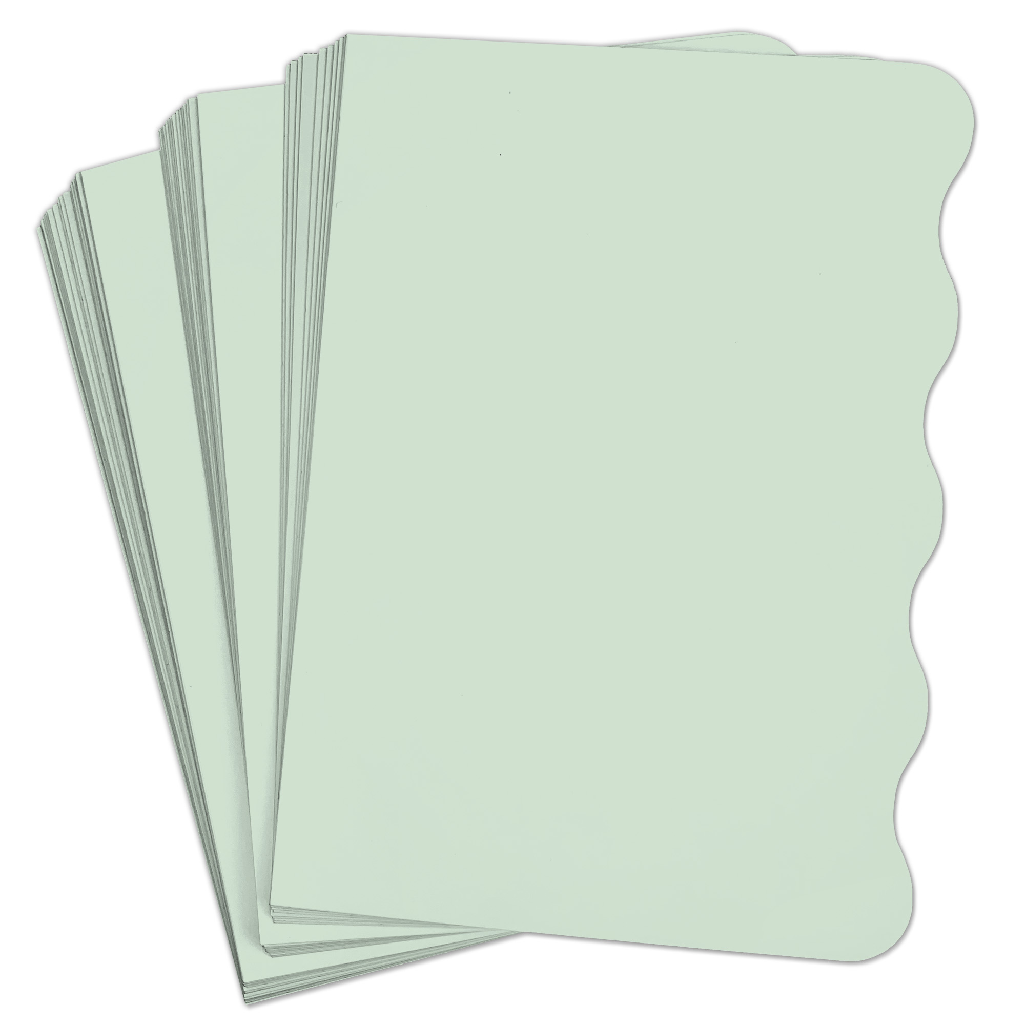 Pale Teal Side Wave Invitation Card - A7 Gmund Colors Matt 5 x 7 111C