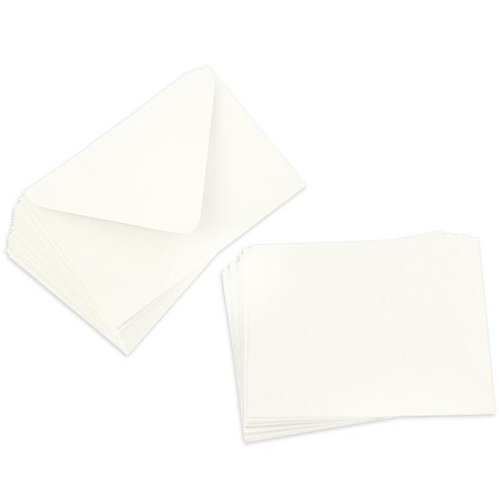 Cards with Envelopes, Wedding Cream Matt, A2 Flat