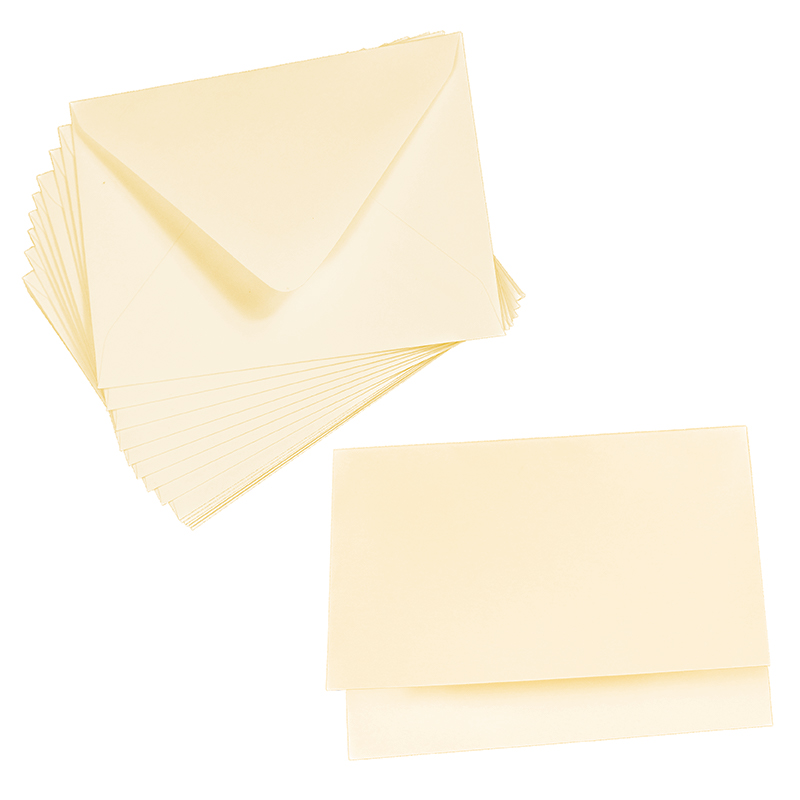 Cards with Envelopes, Antique Ivory Matt, A2 Folded