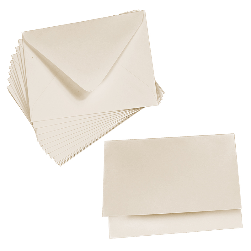 Cards with Envelopes, Chardonnay Matt, A2 Folded