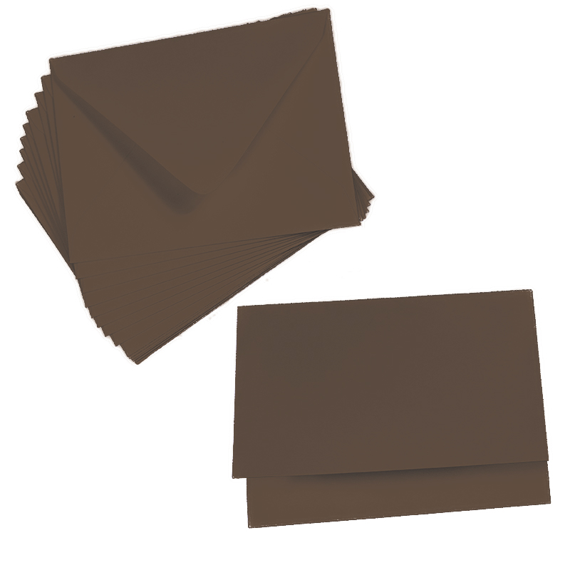Cards with Envelopes, Chocolate Matt, A2 Folded