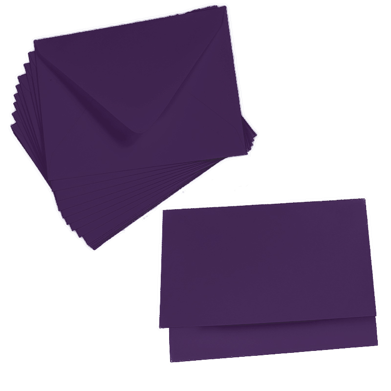 Cards with Envelopes, Grape Matt, A2 Folded