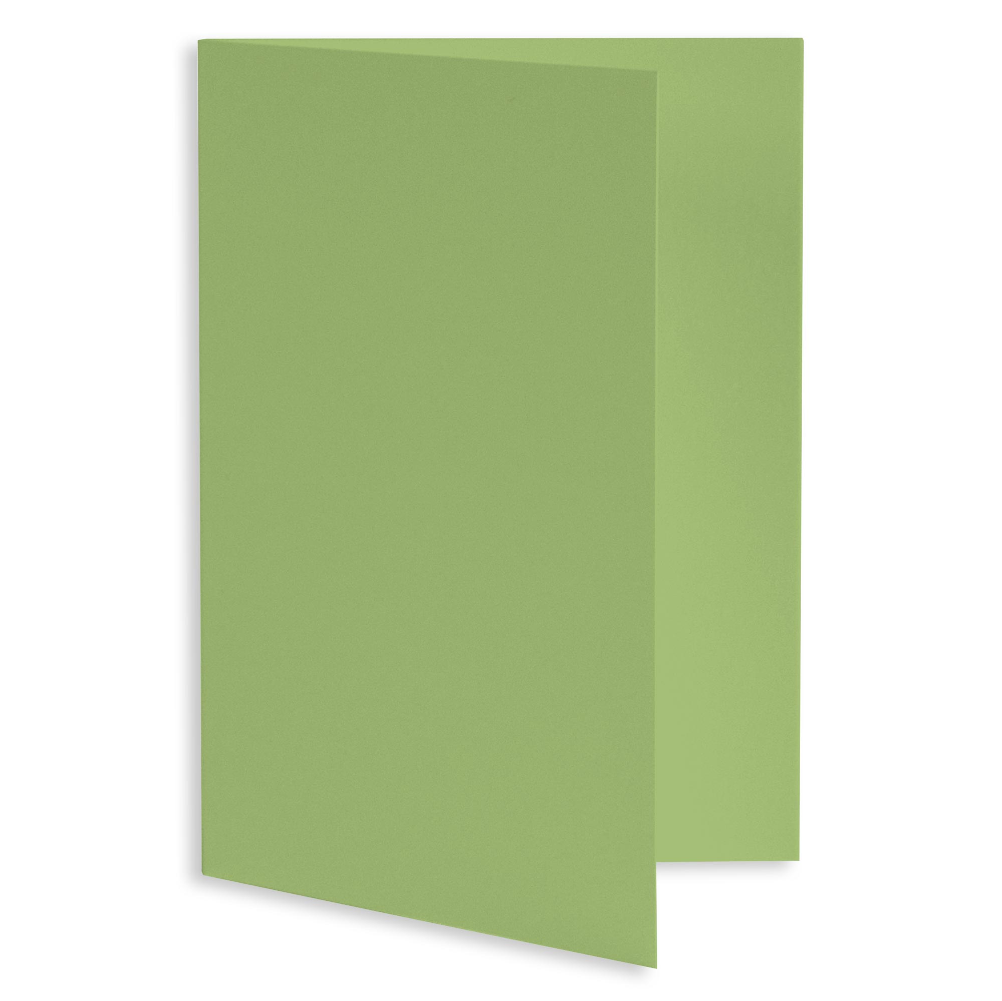 Olive Green Folded Card - A2 Gmund Colors Matt 4 1/4 x 5 1/2 111C
