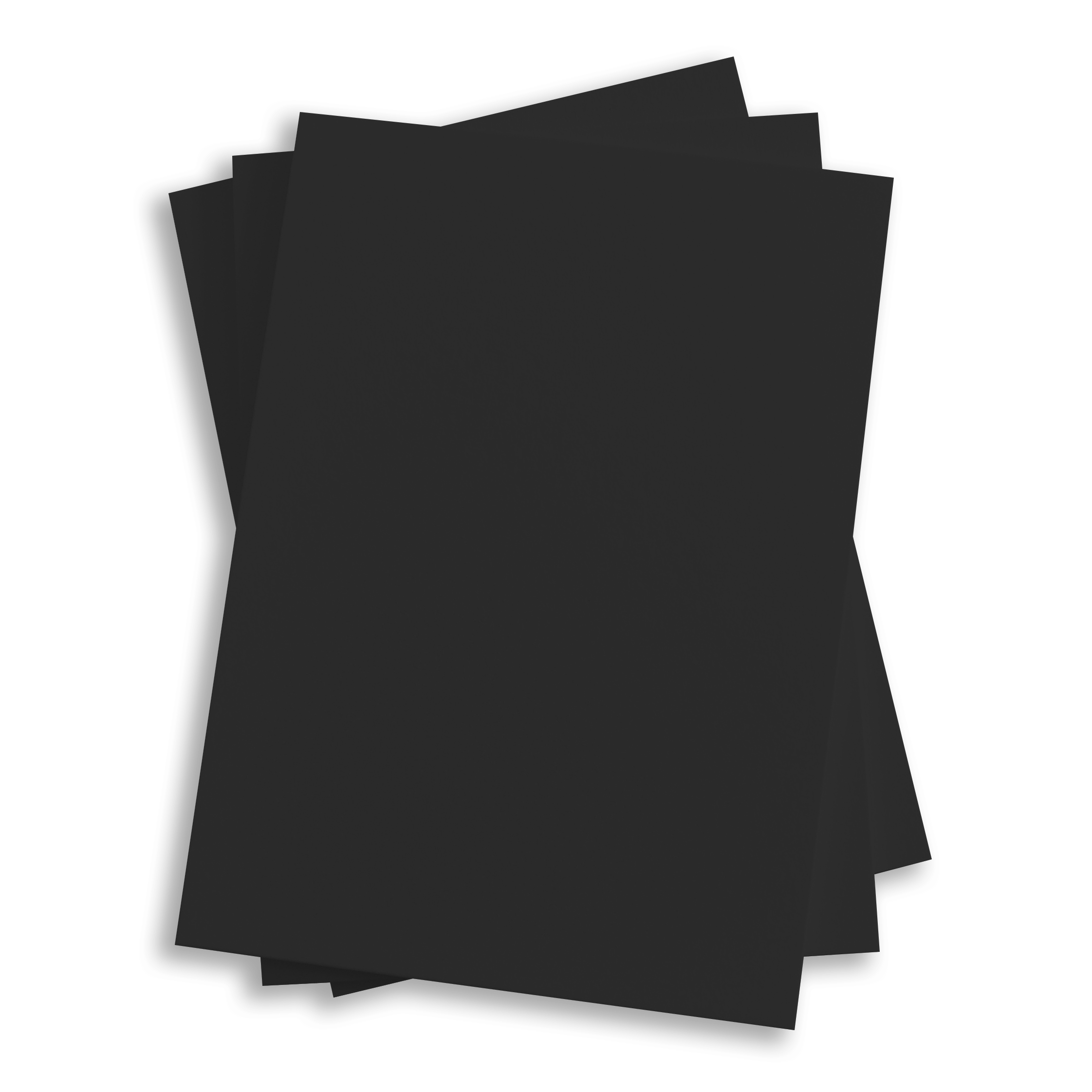 Licorice Black Flat Card - 4 7/8 x 6 7/8 Gmund Colors Matt 111C