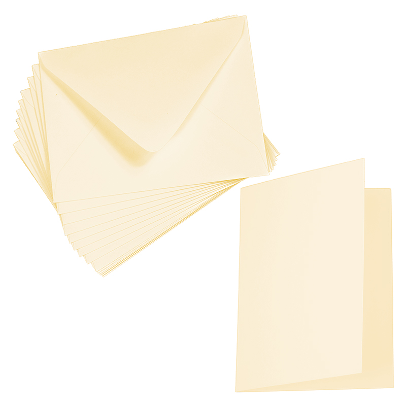 Cards with Envelopes, Antique Ivory Matt, A7 Folded