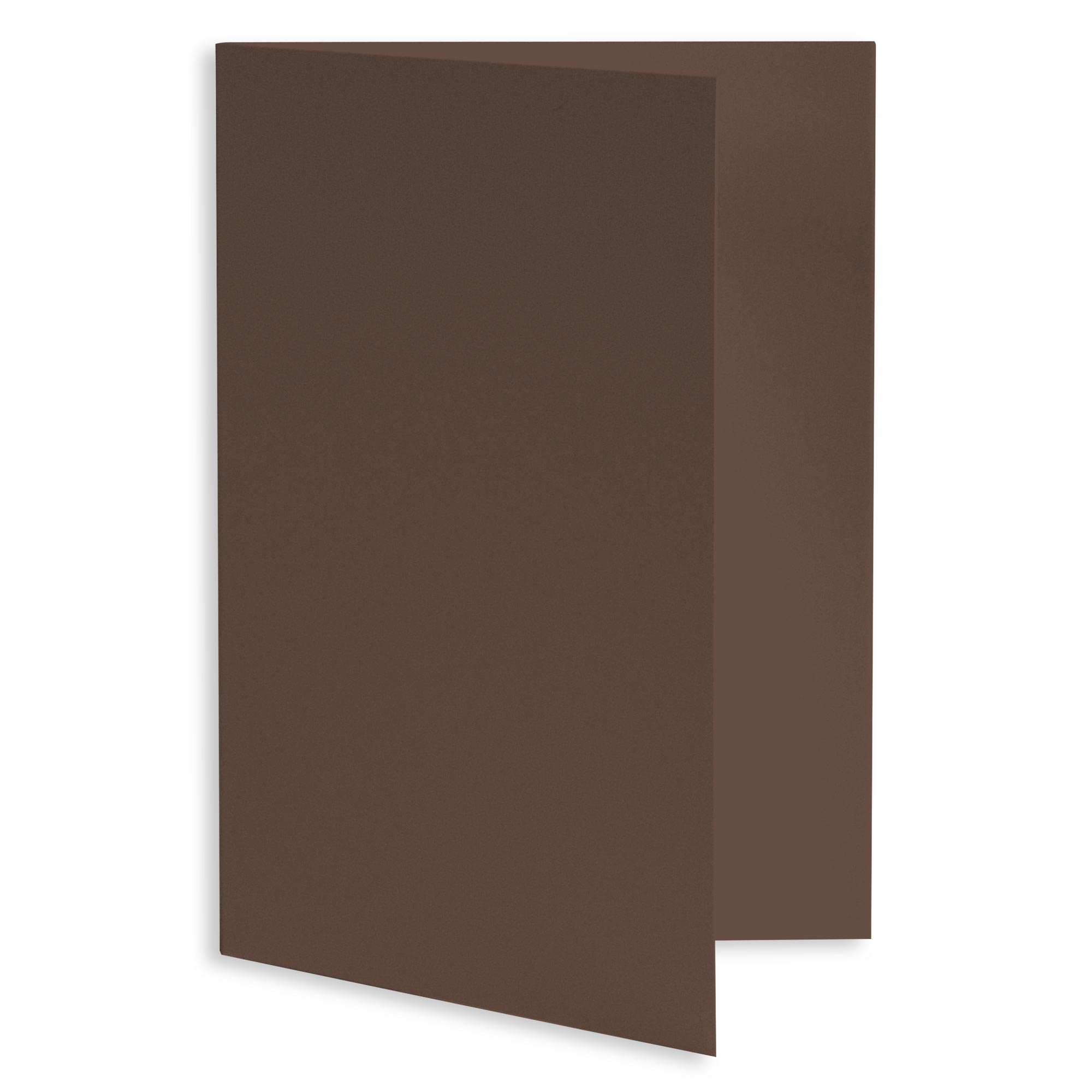Chocolate Brown Folded Card - A7 Gmund Colors Matt 5 1/8 x 7 111C