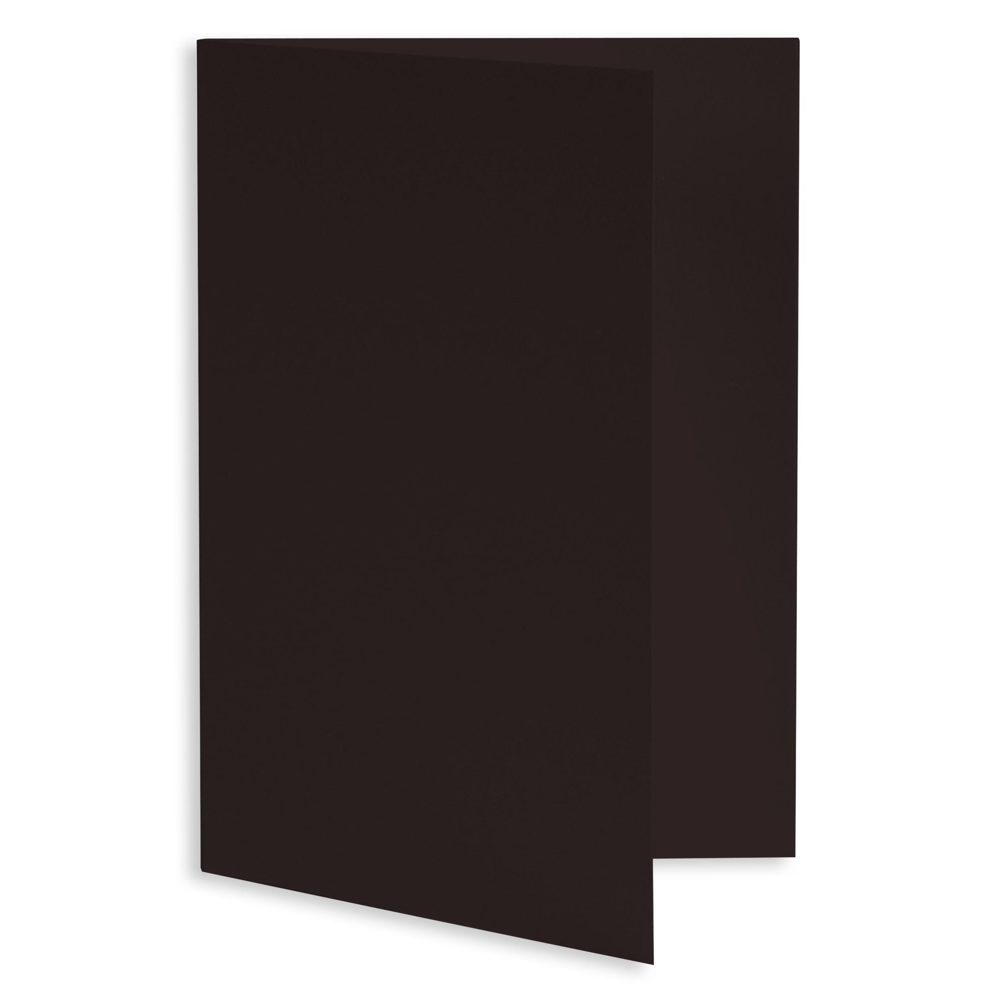 Ebony Black Folded Card - A7 Gmund Colors Matt 5 1/8 x 7 111C
