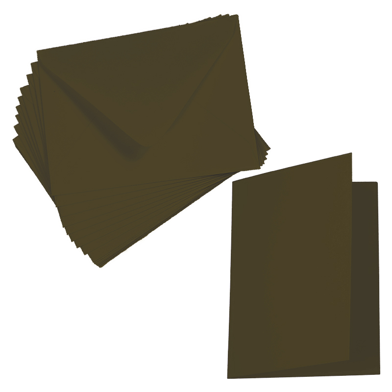 Cards with Envelopes, Forest Green Matt, A7 Folded