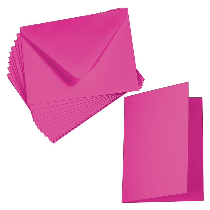 Cards with Envelopes, Fuchsia Matt, A7 Folded