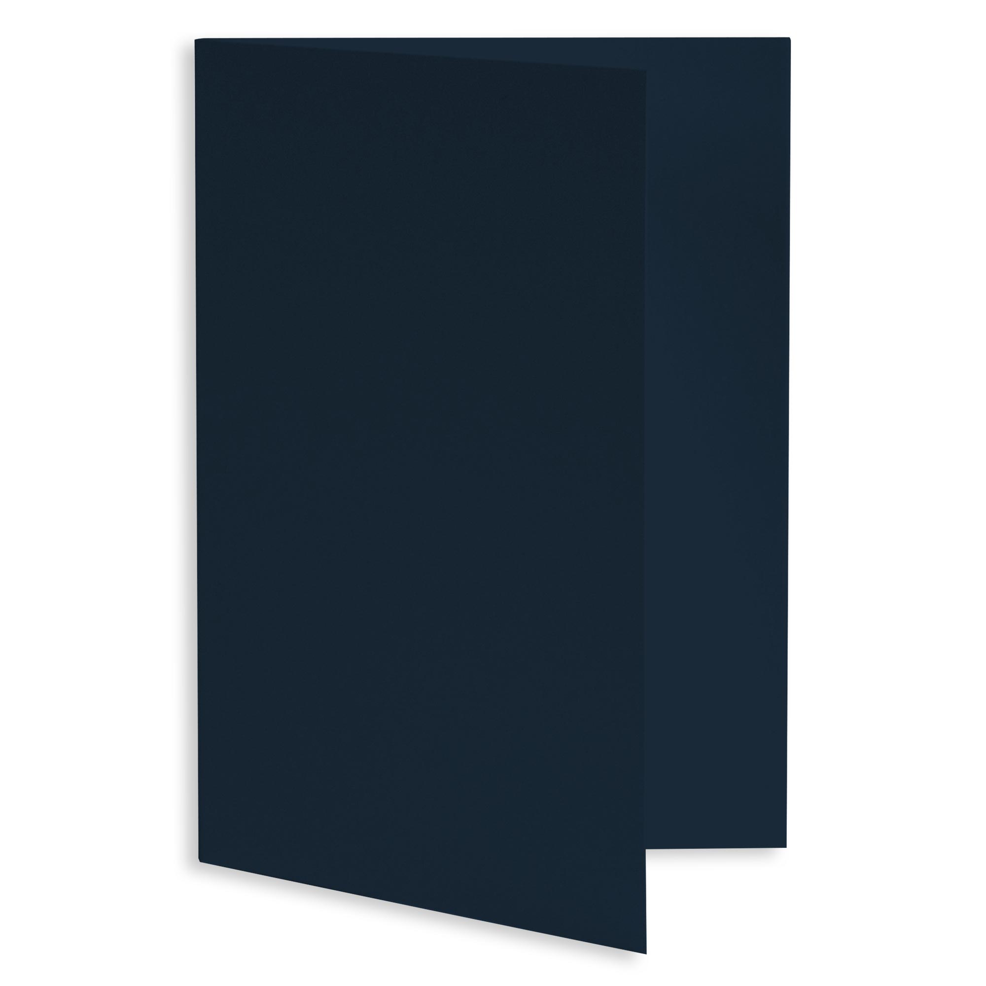Dark Navy Blue Folded Card - A7 Gmund Colors Matt 5 1/8 x 7 111C