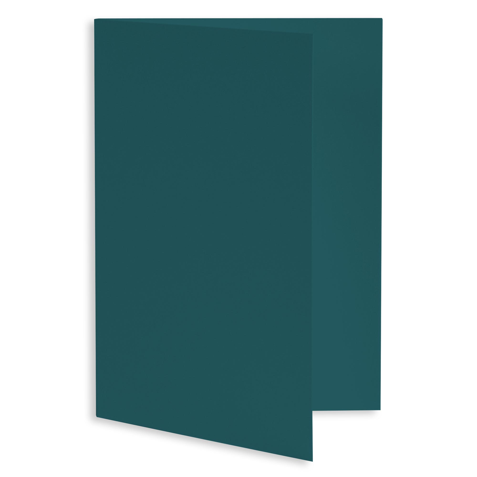 Dark Teal Blue Folded Card - A7 Gmund Colors Matt 5 1/8 x 7 111C