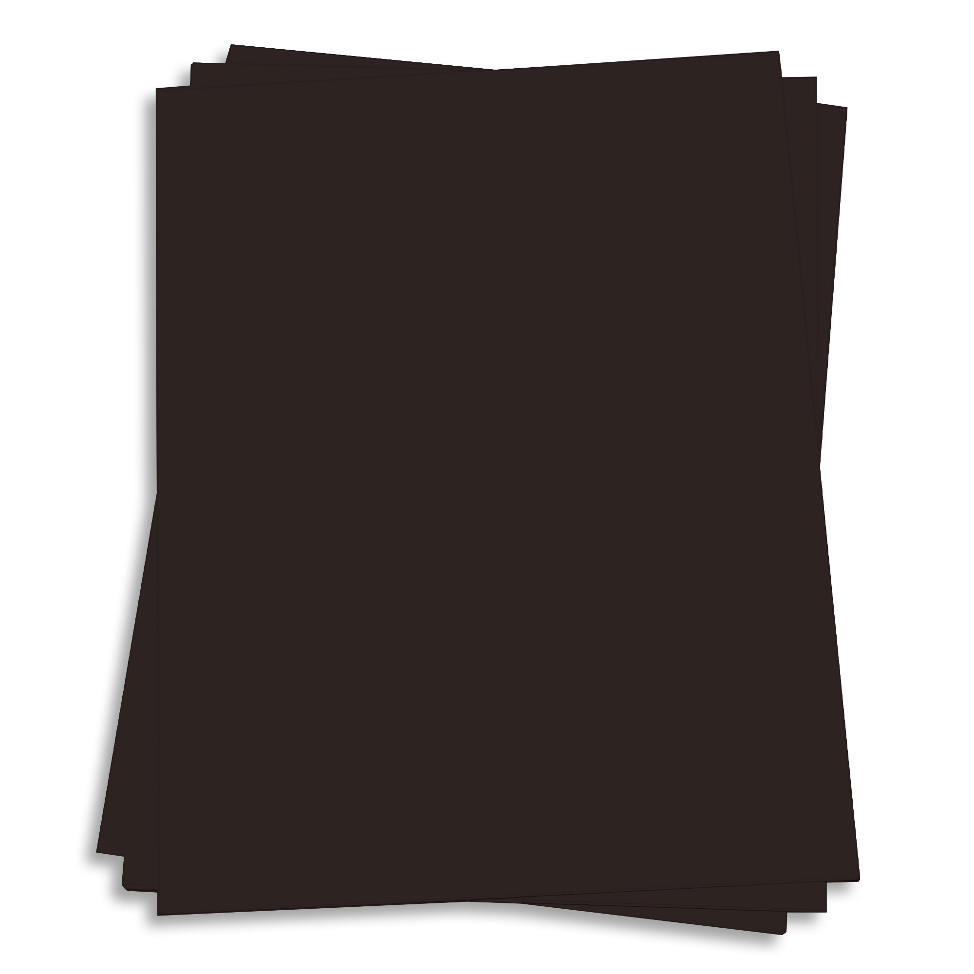 Ebony Black Card Stock - 8 1/2 x 11 Gmund Colors Matt 74lb Cover
