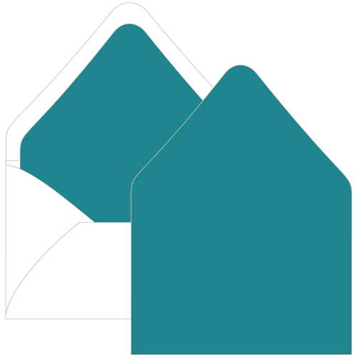 Aqua Blue Euro Flap Envelope Liner - A2 Gmund Colors Matt