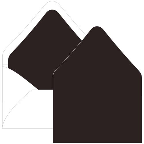 Ebony Euro Flap Envelope Liner - A2 Gmund Colors Matt