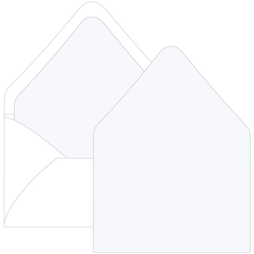 Fluorescent White Euro Flap Envelope Liner - A2 Gmund Colors Matt