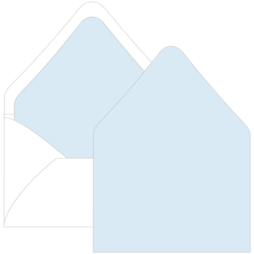 Light Sky Blue Euro Flap Envelope Liner - A2 Gmund Colors Matt