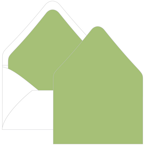Olive Green Euro Flap Envelope Liner - A2 Gmund Colors Matt