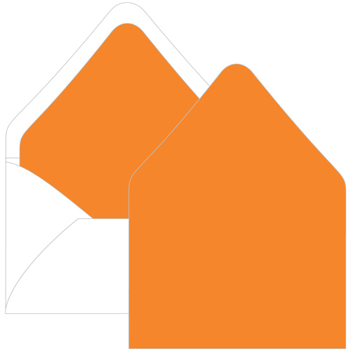Pumpkin Euro Flap Envelope Liner - A2 Gmund Colors Matt