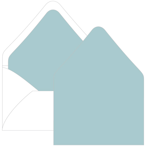Placid Blue Euro Flap Envelope Liner - A2 Gmund Colors Matt