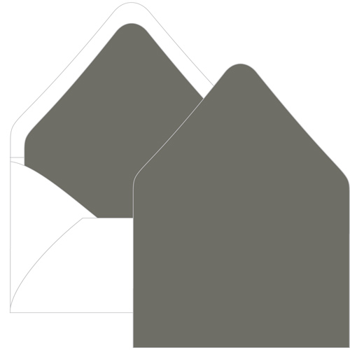 Slate Gray Euro Flap Envelope Liner - A2 Gmund Colors Matt