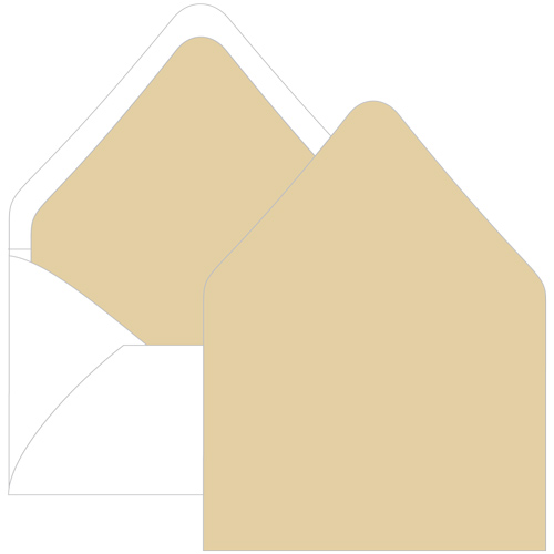 Wheat Euro Flap Envelope Liner - A2 Gmund Colors Matt