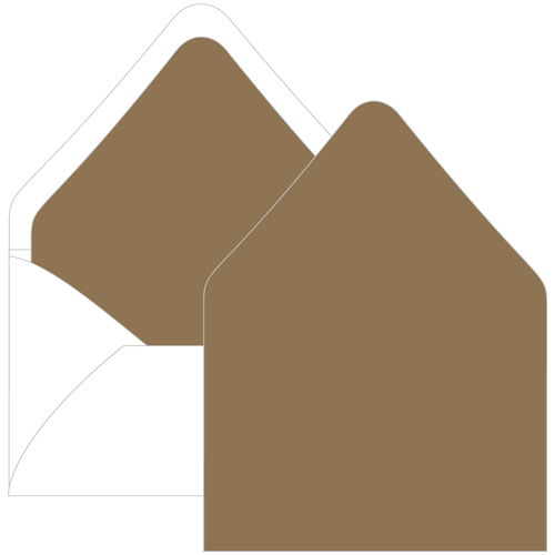 Walnut Euro Flap Envelope Liner - A2 Gmund Colors Matt