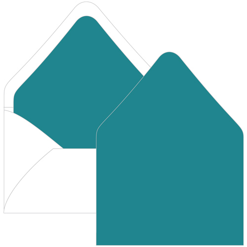 Aqua Blue Euro Flap Envelope Liner - A1 Gmund Colors Matt