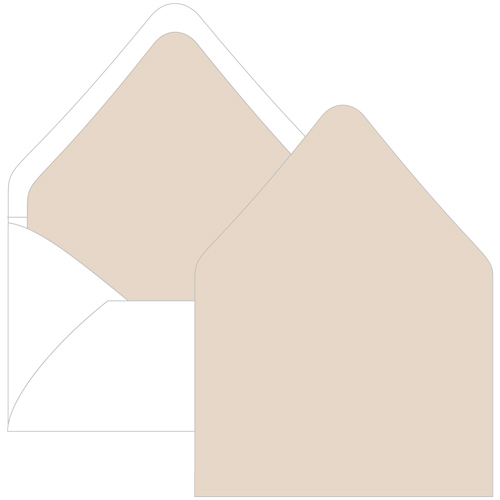 Chardonnay Euro Flap Envelope Liner - A1 Gmund Colors Matt