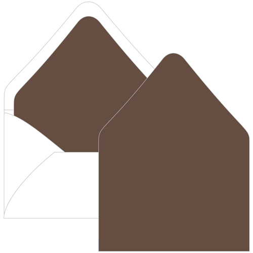 Chocolate Euro Flap Envelope Liner - A1 Gmund Colors Matt