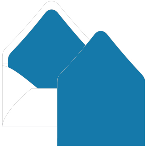Cyan Euro Flap Envelope Liner - A1 Gmund Colors Matt