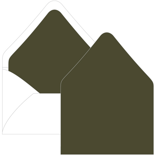 Forest Green Euro Flap Envelope Liner - A1 Gmund Colors Matt