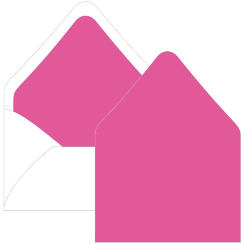 Fuchsia Euro Flap Envelope Liner - A1 Gmund Colors Matt