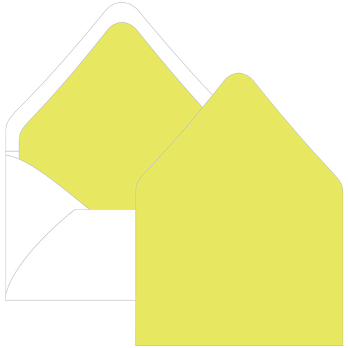 Key Lime Euro Flap Envelope Liner - A1 Gmund Colors Matt