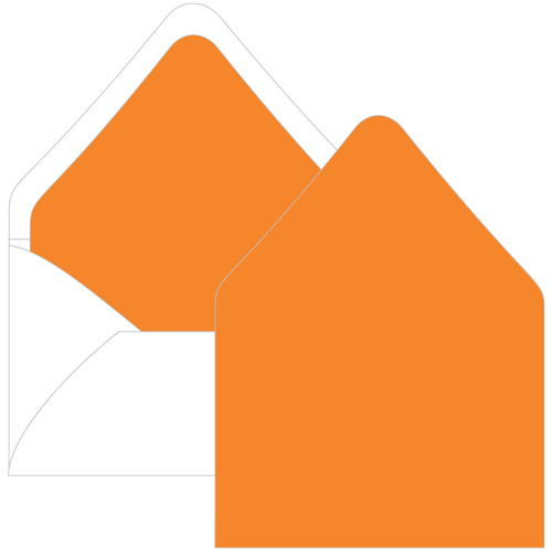Pumpkin Euro Flap Envelope Liner - A1 Gmund Colors Matt