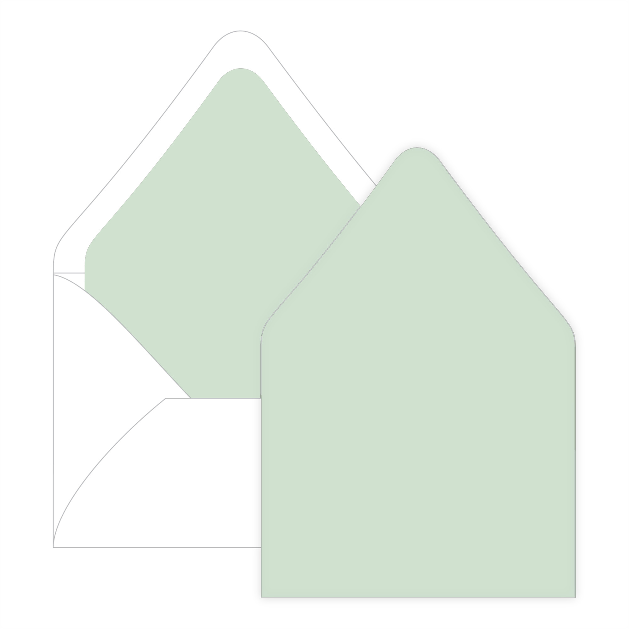 Pale Teal Euro Flap Envelope Liner - A1 Gmund Colors Matt