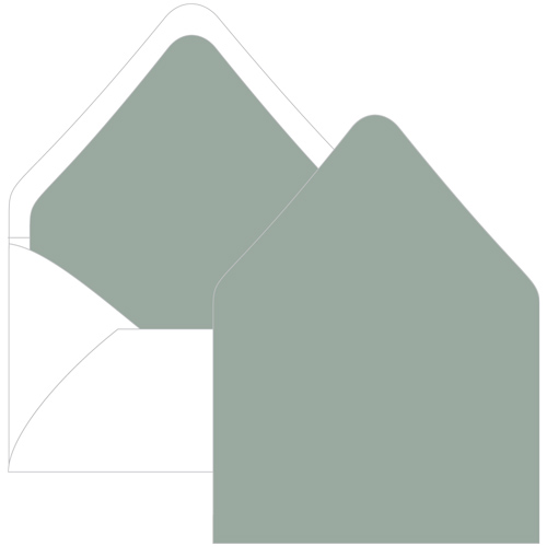 Sage Euro Flap Envelope Liner - A1 Gmund Colors Matt