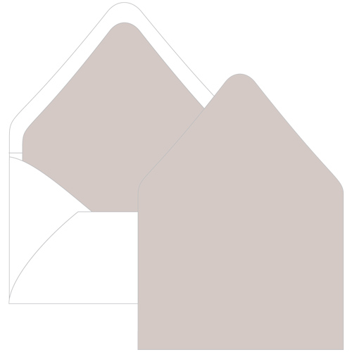 Timberwolf Gray Euro Flap Envelope Liner - A1 Gmund Colors Matt