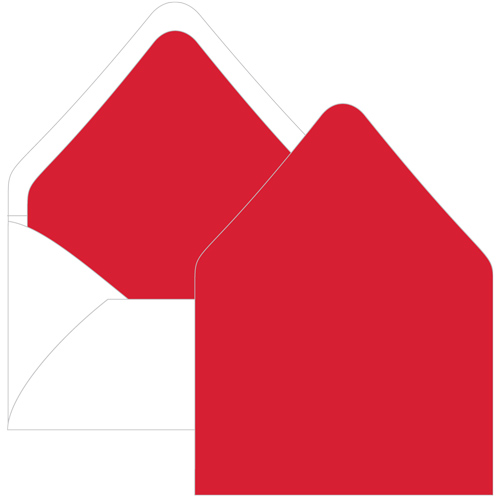 Scarlet Red Euro Flap Envelope Liner - A1 Gmund Colors Matt